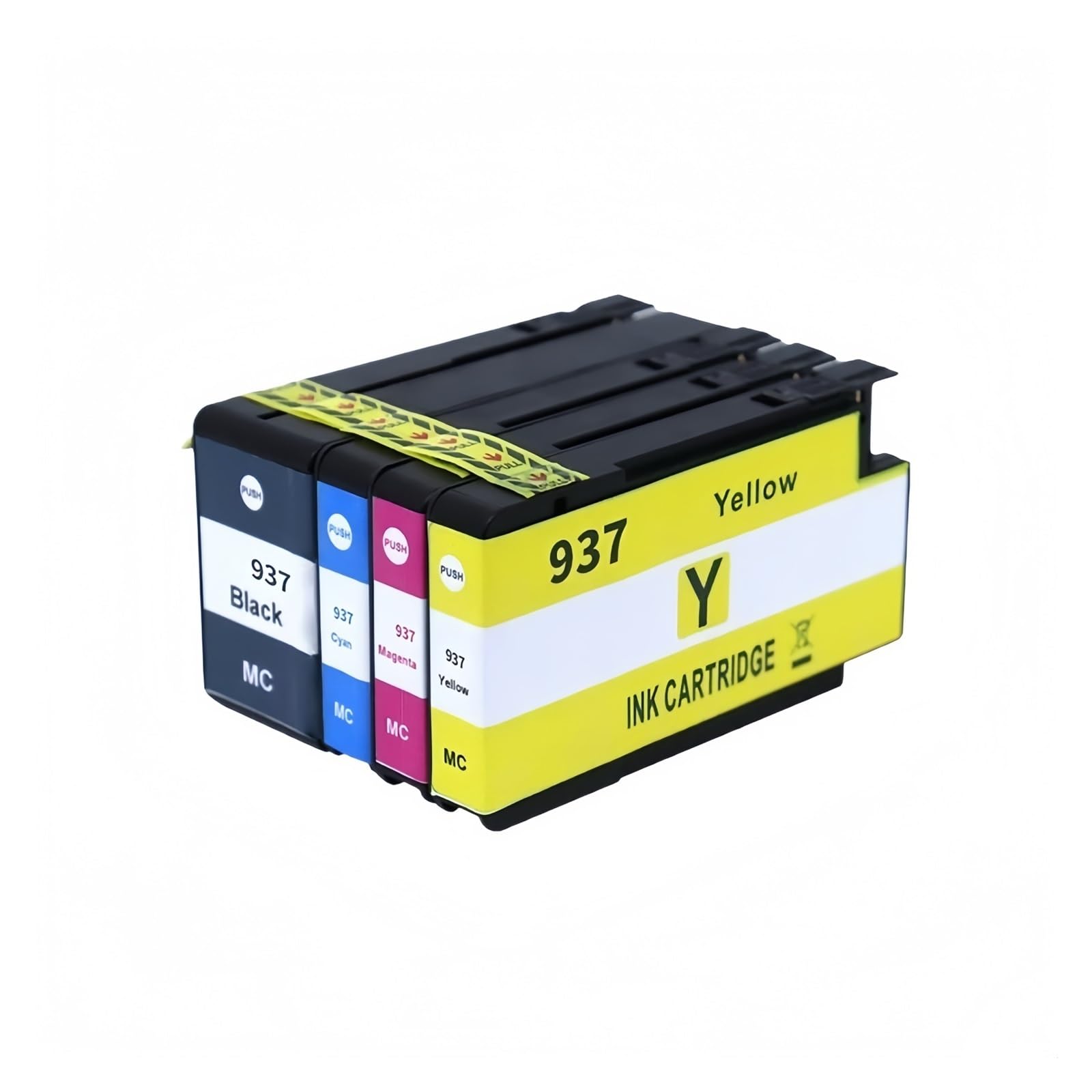937 HP937 Ink Cartridge, Compatible for HP Officejet pro 9110b 9120b 9130b 9720 9730(1SET BK C M Y)