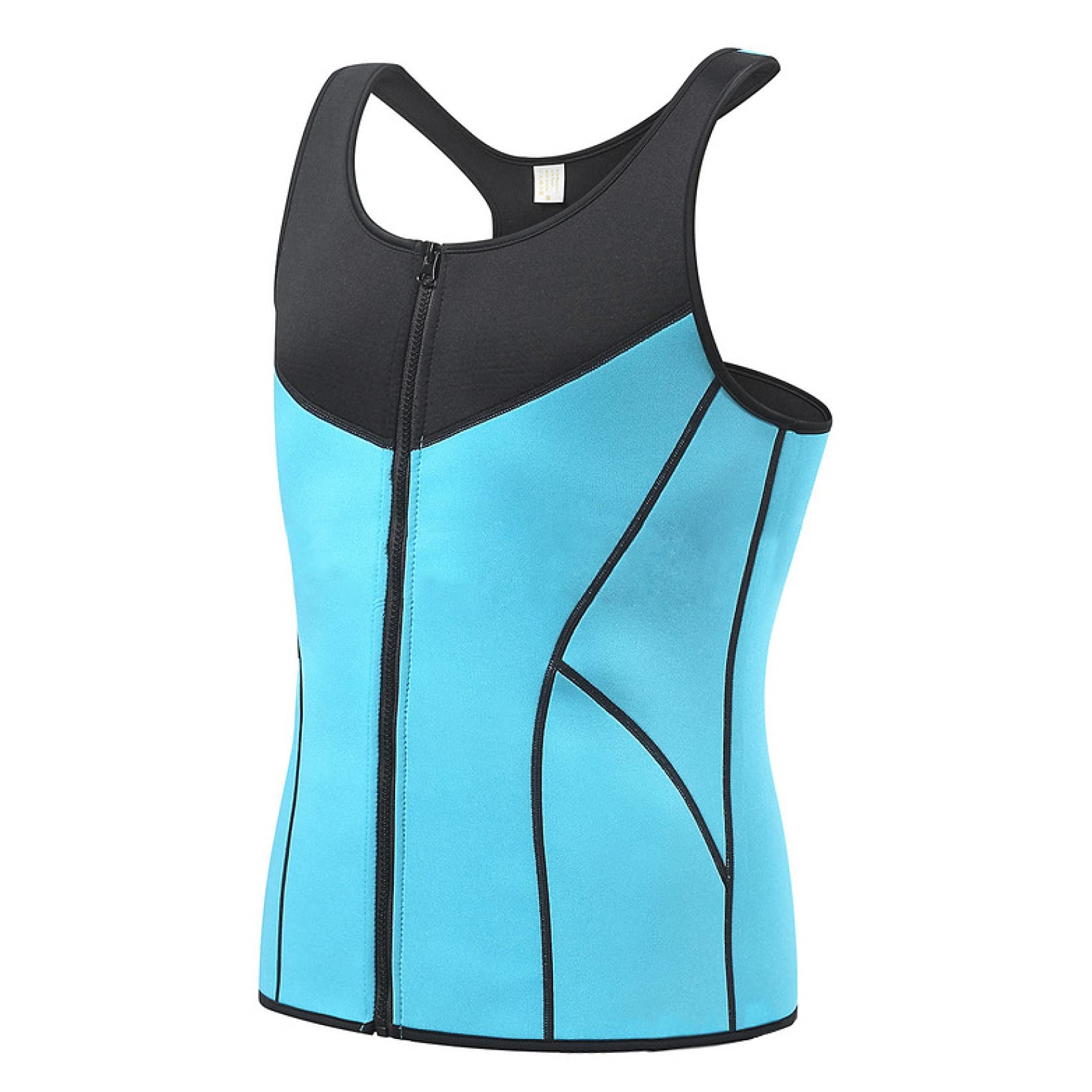 Herren-saunaanzü zum abnehmen, ärmellos, wärmeeinschluss, Kompressions-Tanktops, reißverschluss, bauchfettverbrenner, Body Shaper für das fitnessstudio