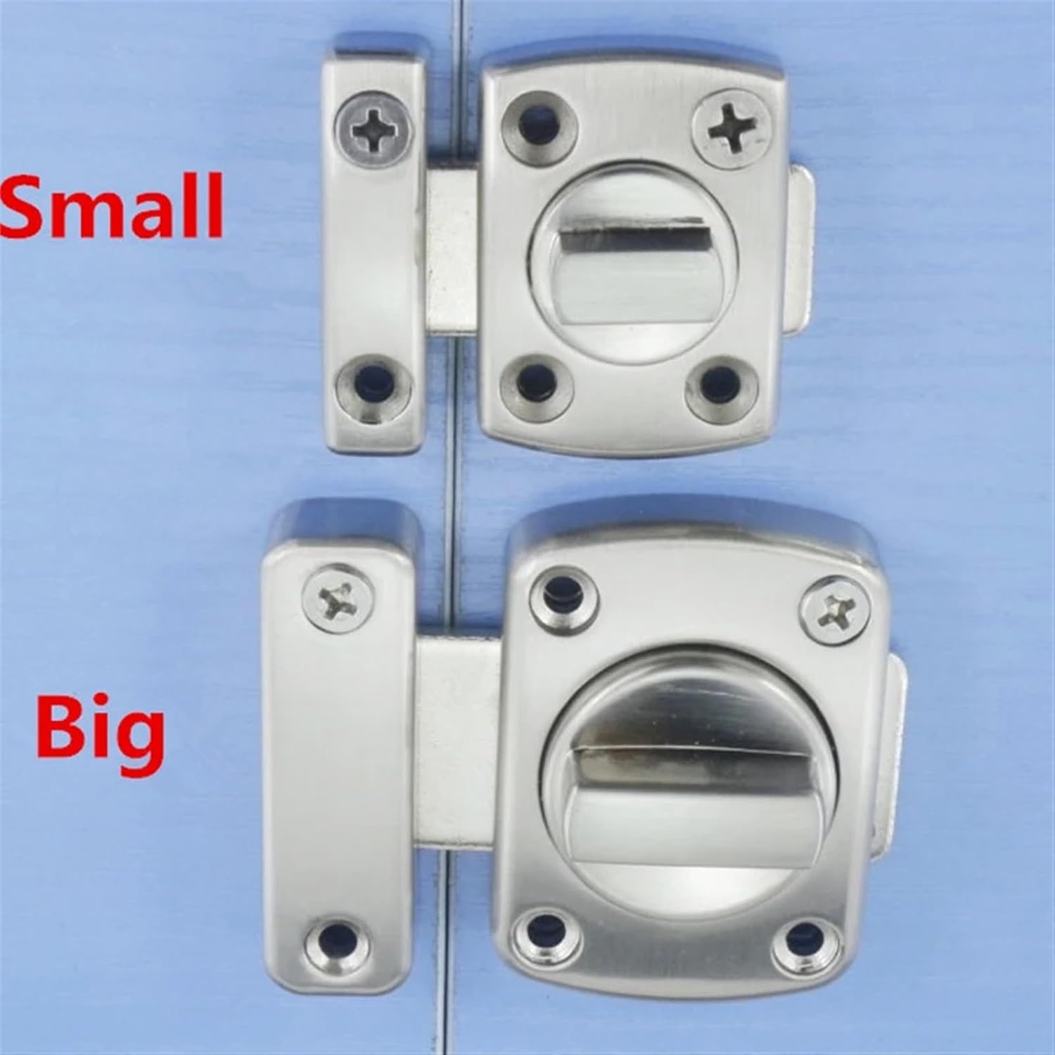 Stainless Steel Door Security Chain Guard Fastener Door Latch Locks for Home Safety Bathroom Door Lock W/Screw 1Pcs(Bronze-Big)