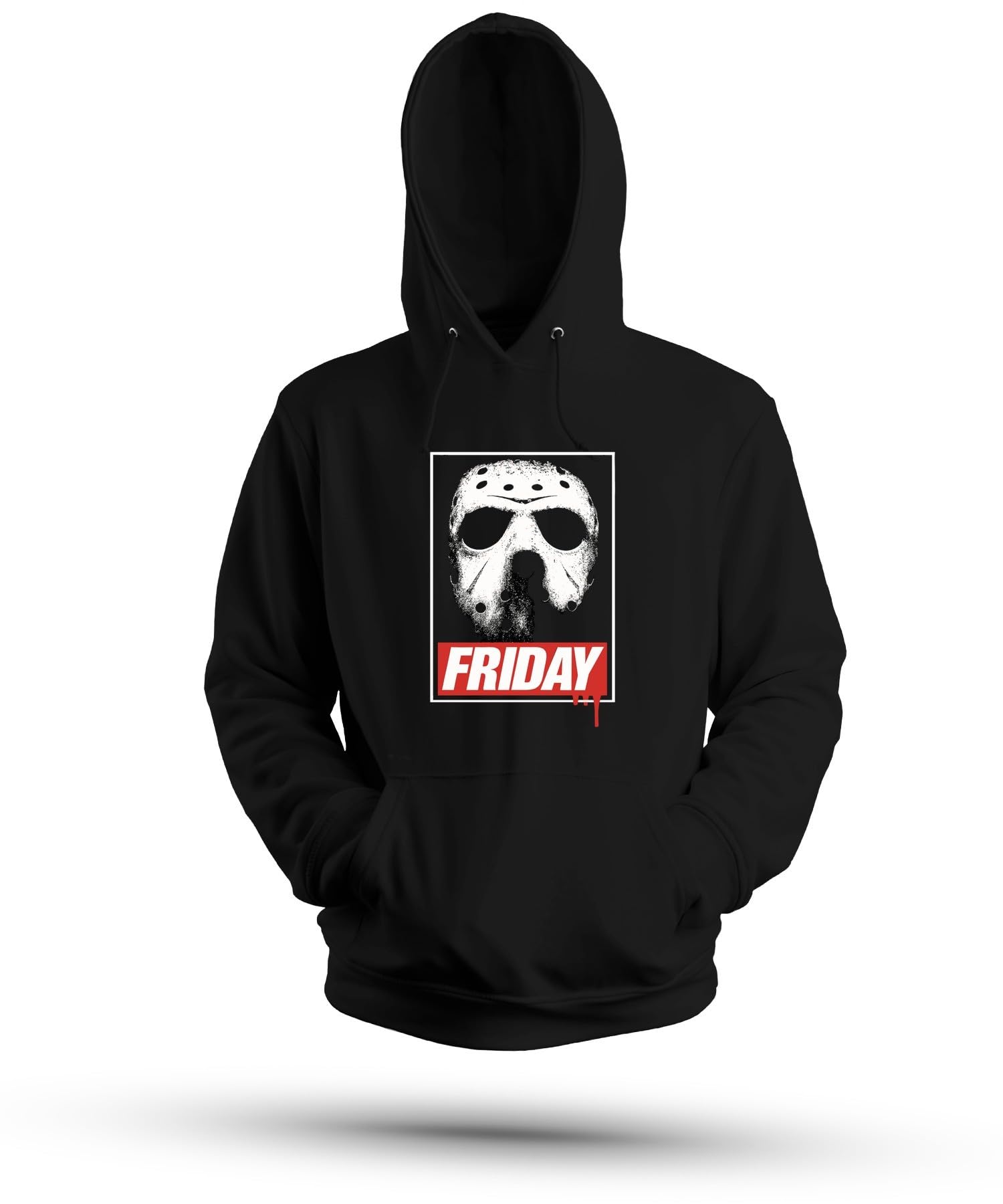Friday maska hokejowa Jason piątek 13 horror retro grunge krew unisex bluza z kapturem