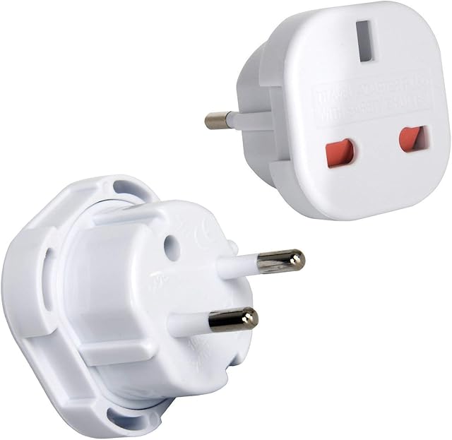 1 per PACKUK To EU European Travel Adapter, EUROPE Power Plug C for Egypt, Turkey, France, Morocco Portugal Italy Spain Germany Poland Norway Austria Netherlands Greece Cyprus China etc WHITE-MG LTD