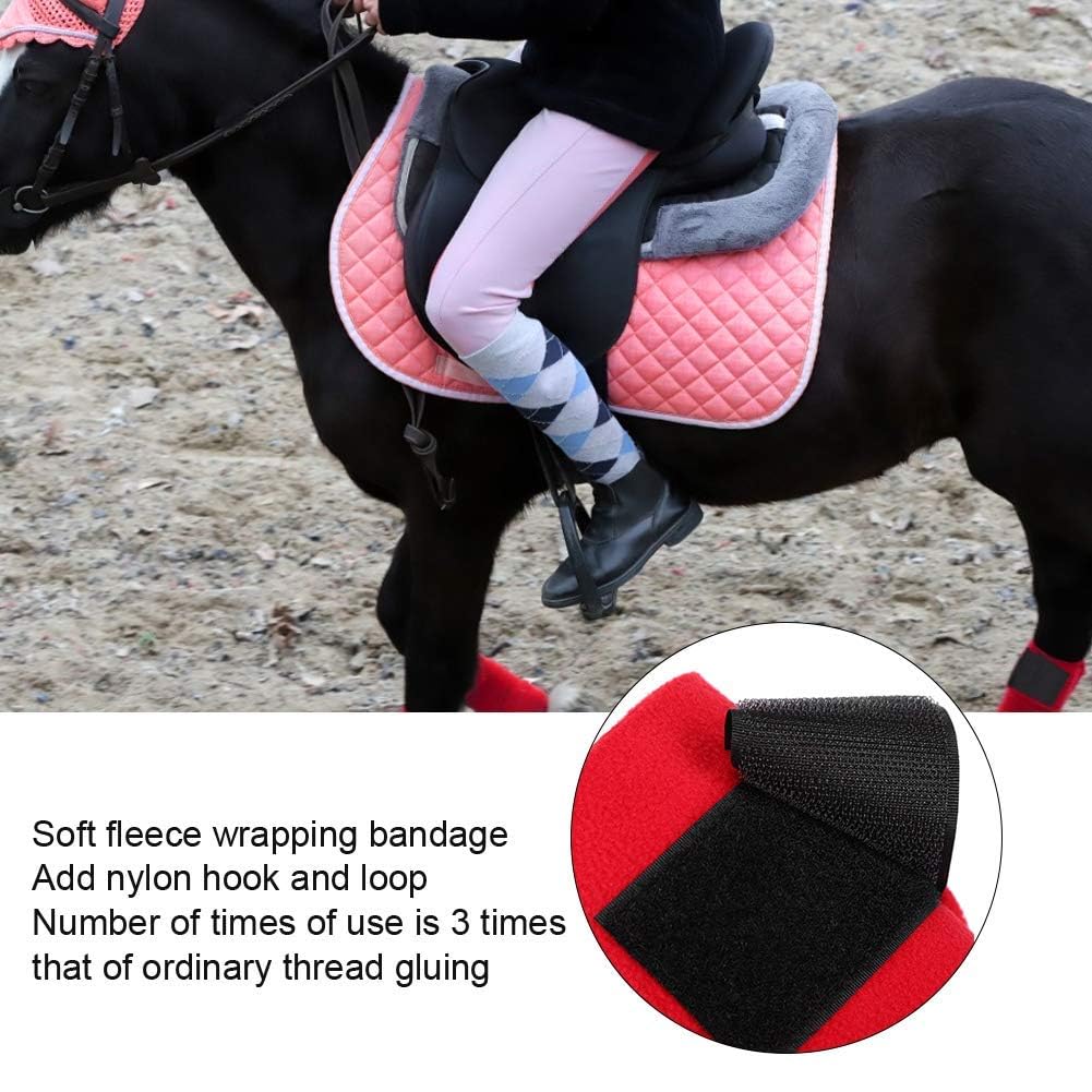 Lot de 4 bandages cohésifs élastiques pour jambes de cheval - Protection contre les blessures et le soutien des jambes