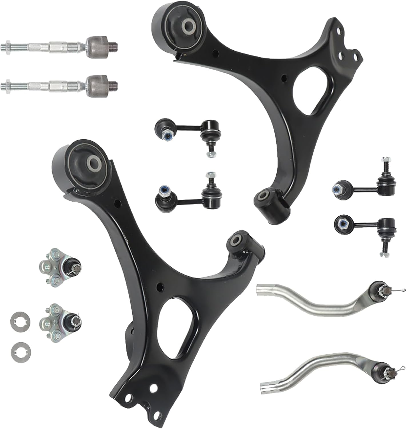 12-Pack Front Lower Left Control Arm with Ball Joint Suspension Kit Replacement for Civic Non-Si Model 2006-2011