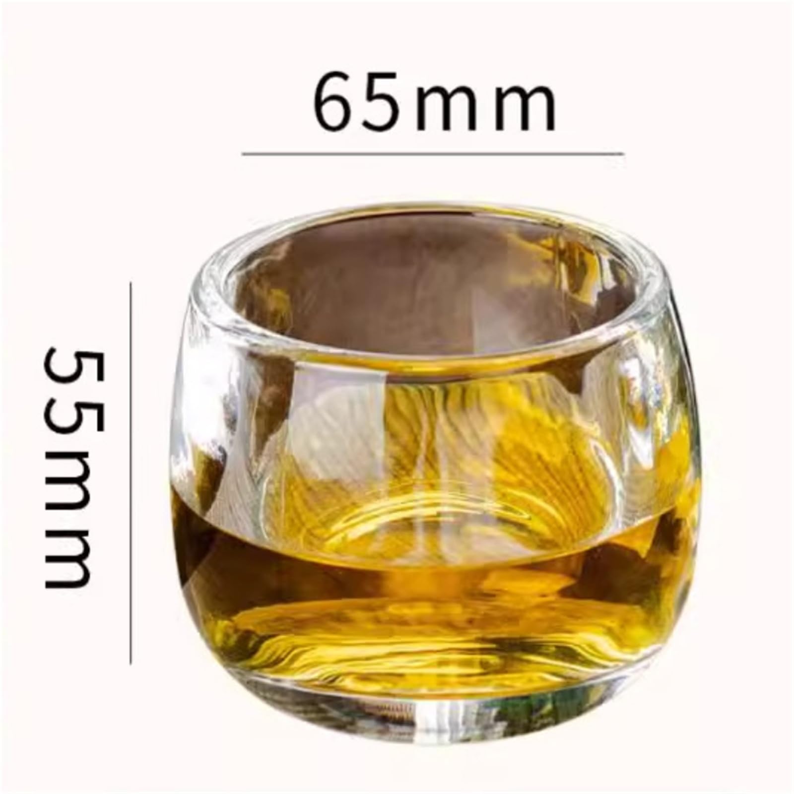 Taza infusora de té de cristal de 80 ml, taza de té gruesa para vino, taza maestra transparente, juego de té individual, tazas de vidrio, regalos para boda (6 piezas)