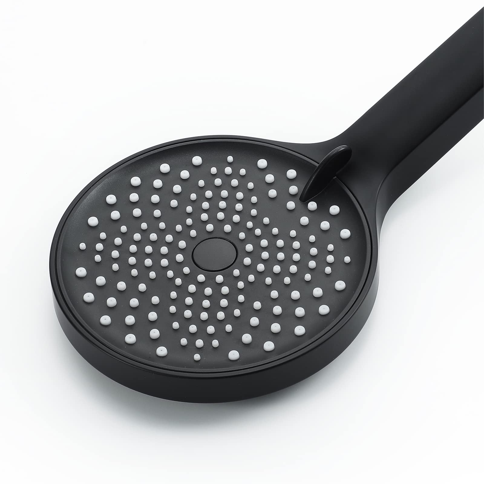 Alcachofa de Ducha ABS Universal Cabezal de Ducha 3 Modos Cabezal de Ducha de Mano con 1.5M Manquera Ducha, Alta Presión Ahorro de Agua Telefono Ducha con Ajustable Soporte,Negro