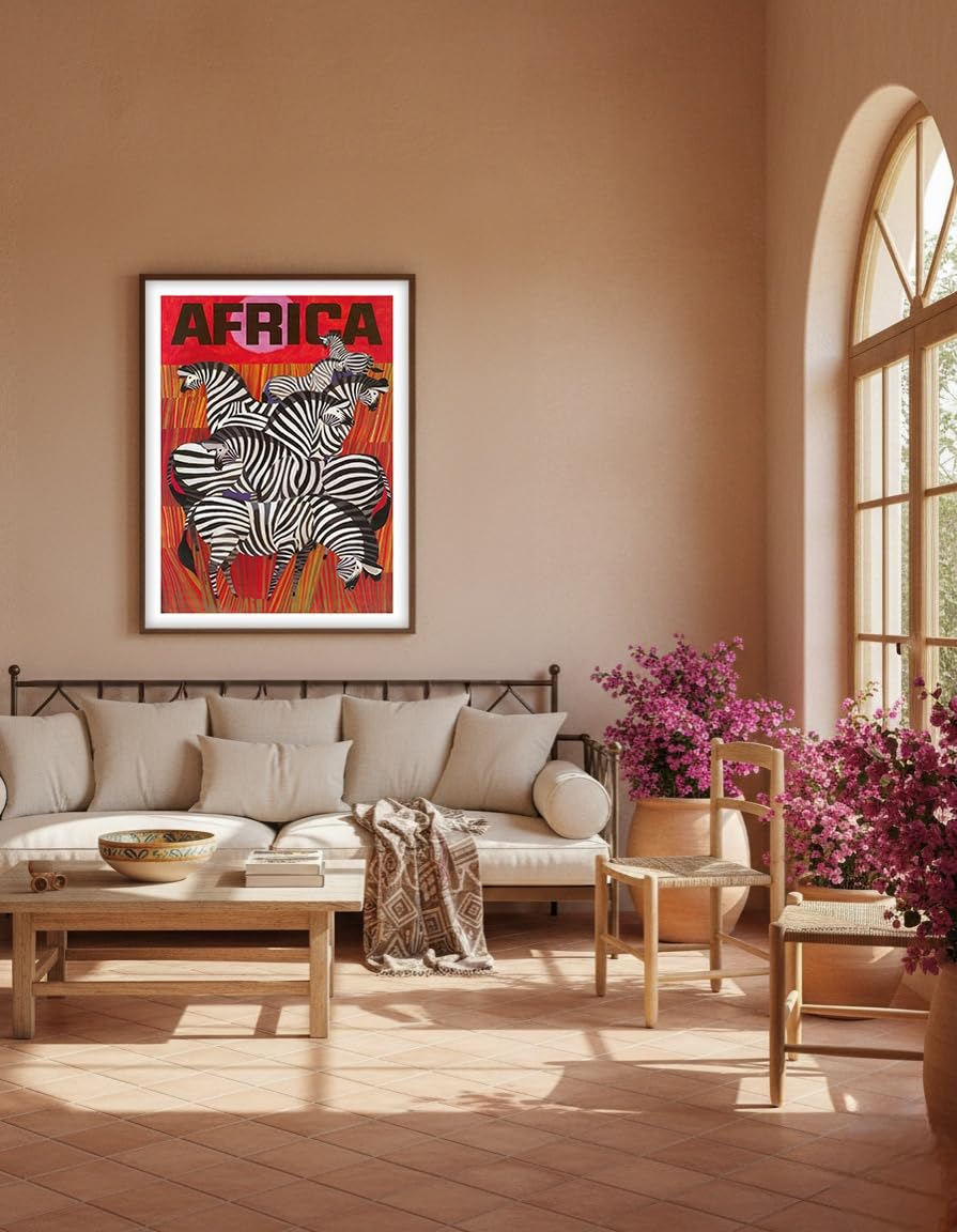 Amazon.com: Africa - Zebras - Vintage Travel Poster by David Klein