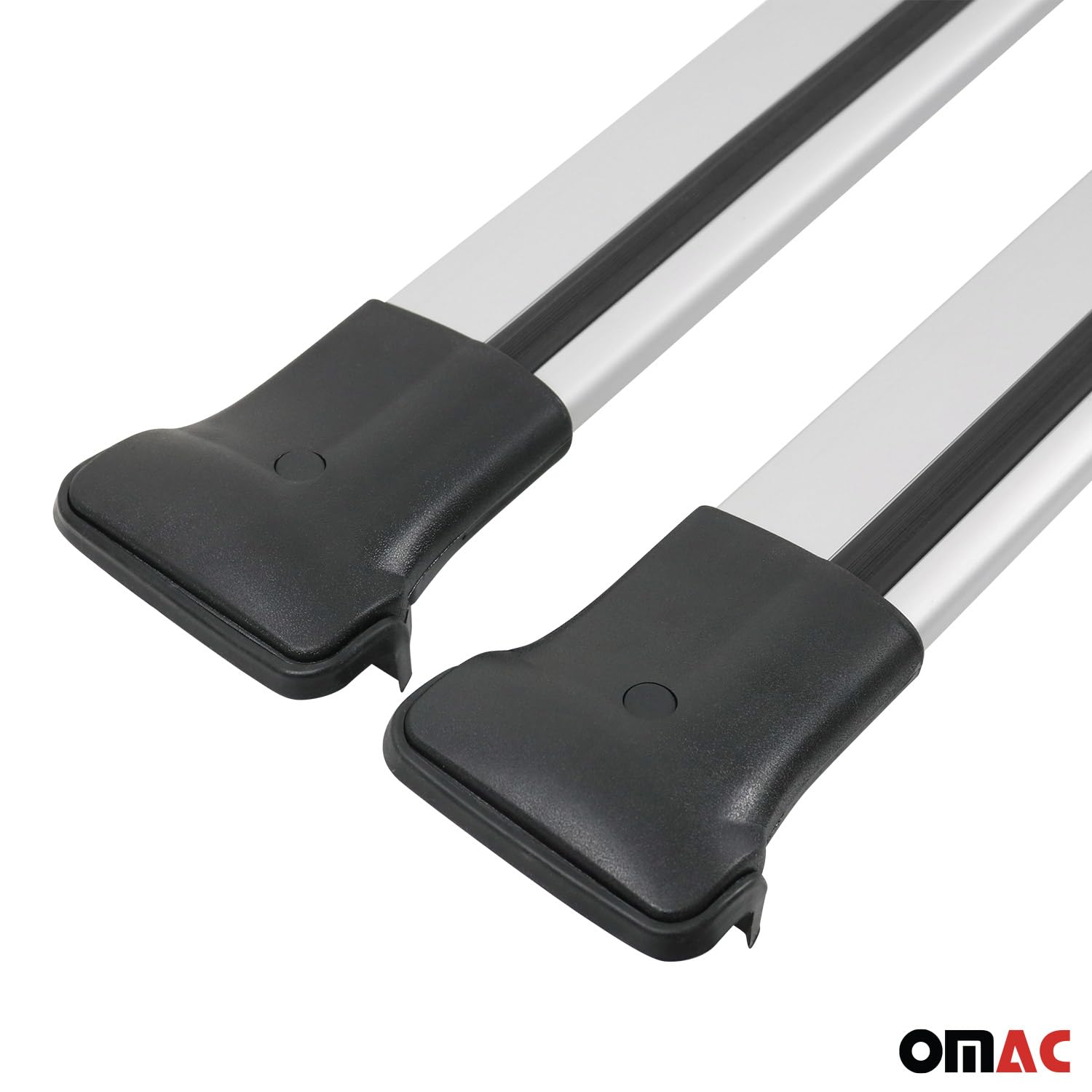 Kit de barras de techo compatible con Citroën Nemo Peugeot Bipper Fiat Qubo – Galería de techo – Porta-Bagajes portabicicletas de techo – Capacidad de carga 75 kg – de aluminio gris – 4 piezas
