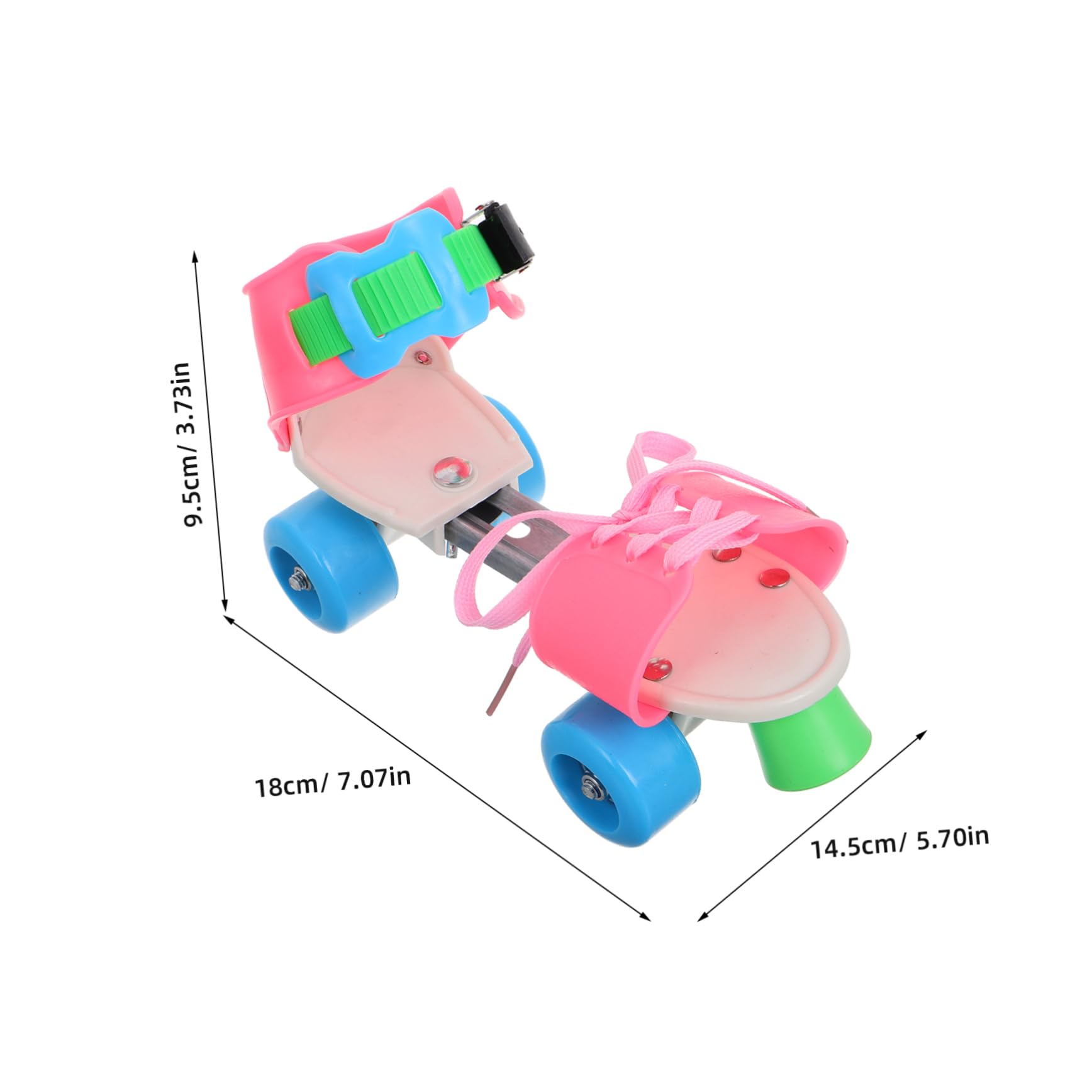 BESPORTBLE Djustable Boys and Girls Roller Skates 1 Pair Toddler Quad Skates Double Row Wheels Safe Stable for Boys Girls