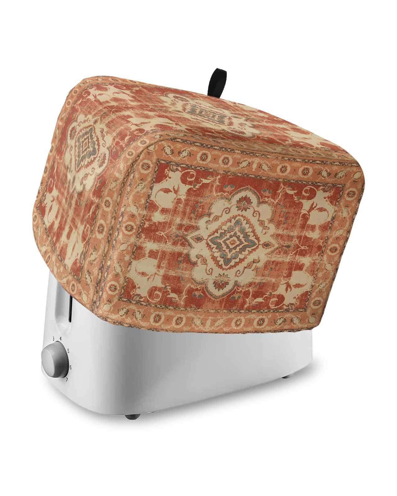 Toaster Cover 2 Slice Boho Bohemia Bread Toaster Oven Cover with Pockets Tribal Vintage Rustic Burnt Orange Bakeware Protector Kitchen Appliance Dust Covers Fingerprint Protection for Women Gift-image-27