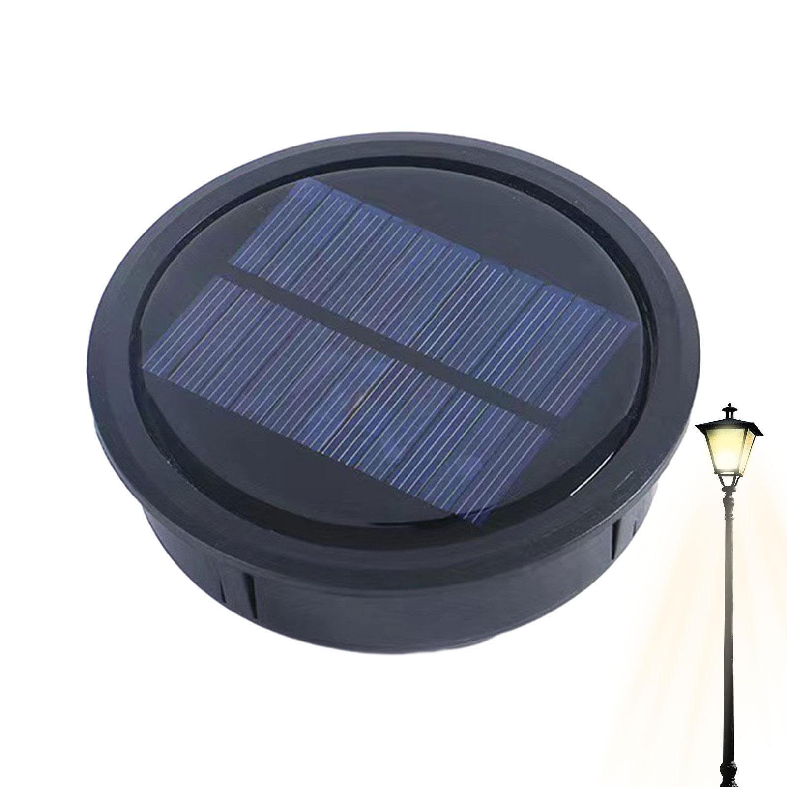 Solar Lantern Replacement Top - Replacement Solar Panels for Garden Lantern Lights | LED Solar Panel Lantern Lid Lights Bulb Replacement Part | Decor for Garden, Yard, Patio, Walkway