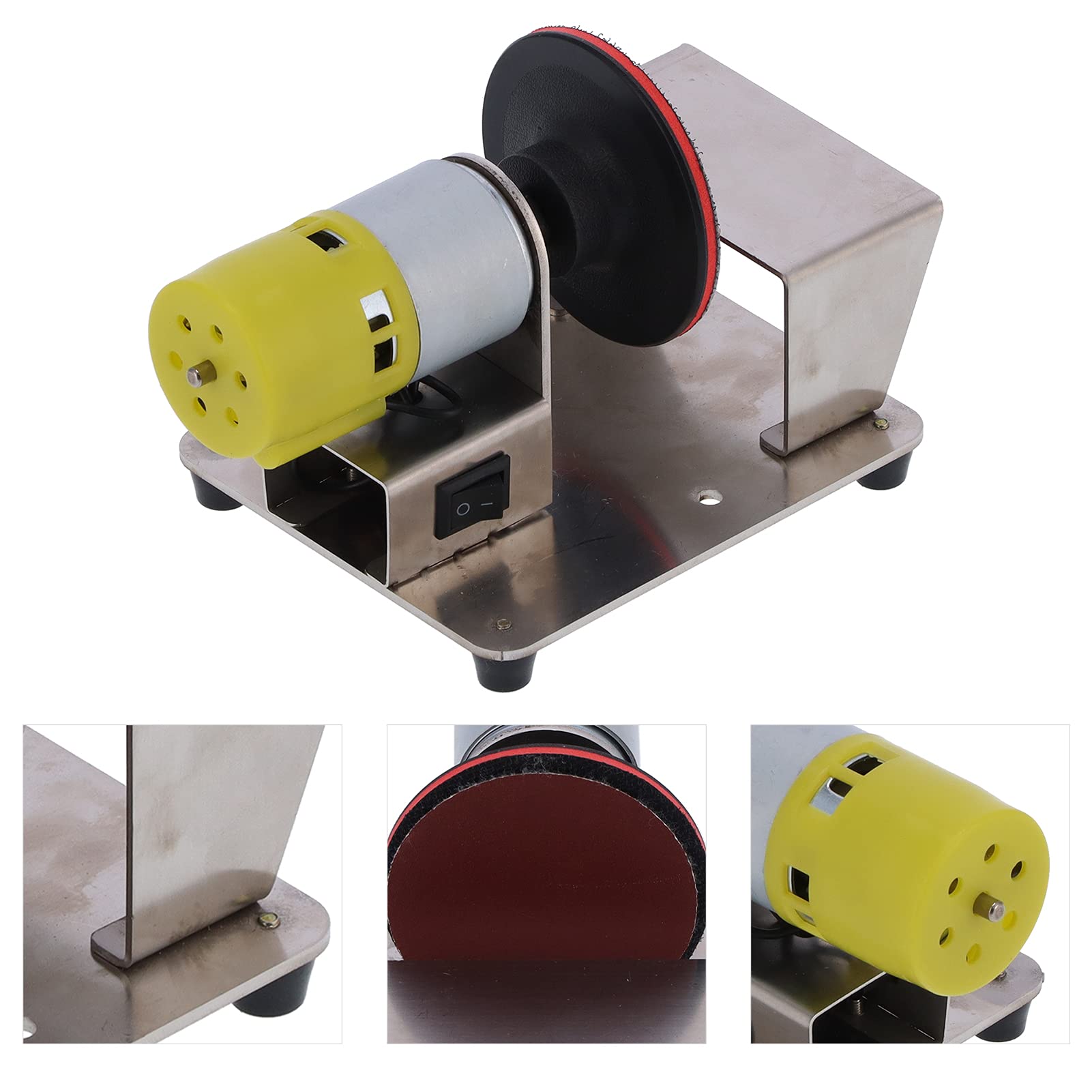 Ponceuse à Disque Électrique Combinée 3 Pouces Large Tension pour Bois Plastique Verre