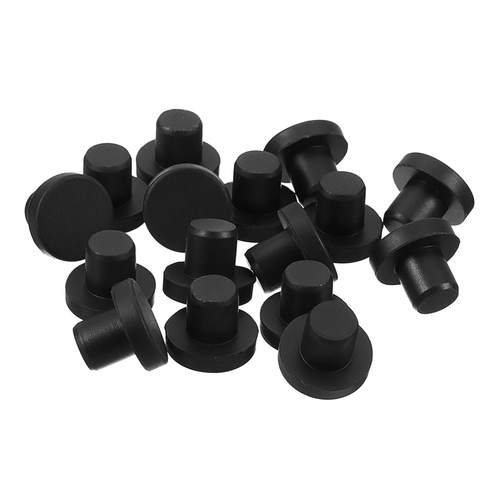 uxcell 32 Pieces Black Rubber Stopper, 9mm Plug Holes for 8.5-8.8mm/0.33-0.12" Hole