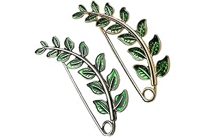 Vintage Green Leaf Brooch Cardigan Pin