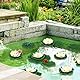 JINJUMEI 14 Stück Teich Dekoration Set,Künstliche Seerosen Schwimmende Blumen, Wasserlilie Pflanzen, Lotusblüte Wasserlilie mit Libelle Frosch für Aquarium Terrasse Garten Pool Garten