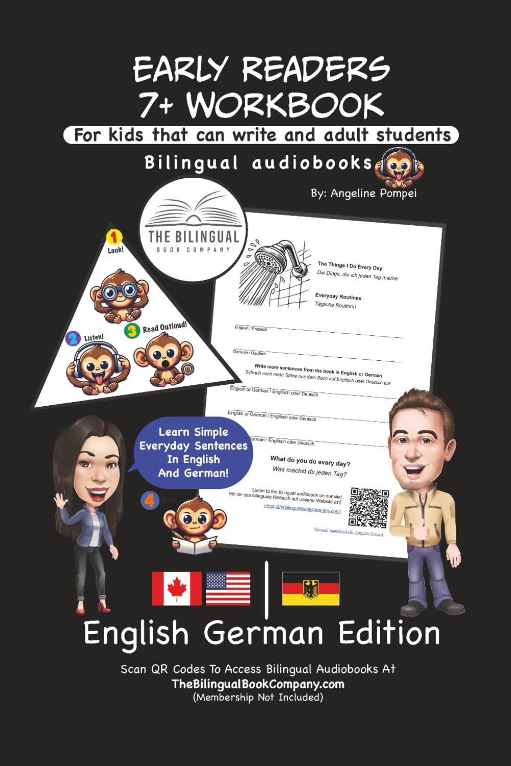 Early Readers 7+ Workbook: Bilingual Audiobooks: English-German Edition