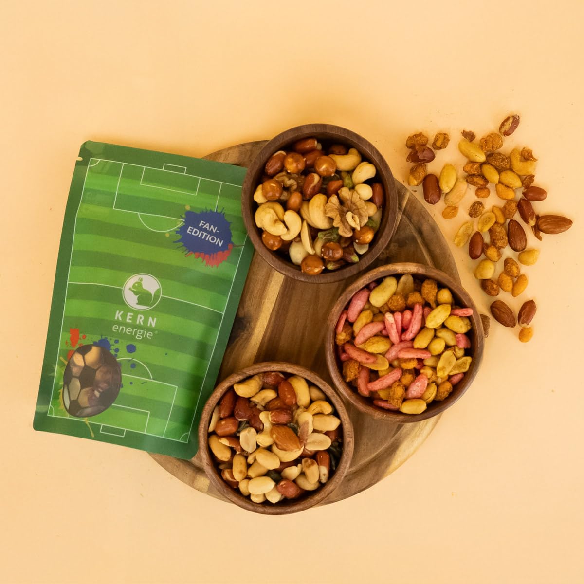 KERNenergie WM Nationen Bundle 6x180g Premium Nussmischungen Cashews Macadamias Walnüsse