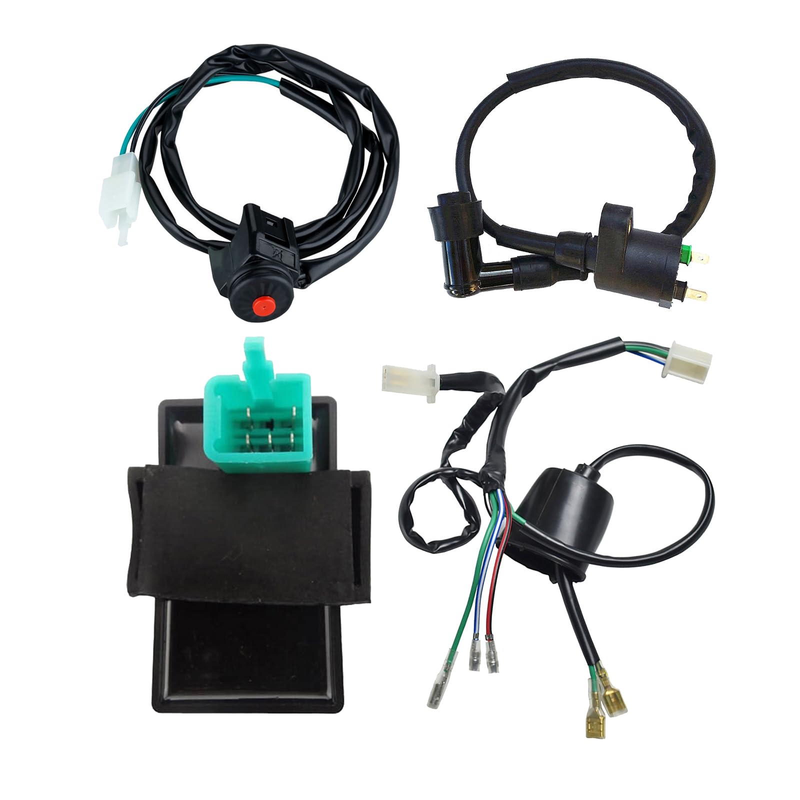 Boîte CDI Allumage AC 5 Broches Vert Aluminium - Compatible 50cc à 160cc Moteurs ATV, Quad, Pit Bike, Dirt Bike - Pièce De Rechange