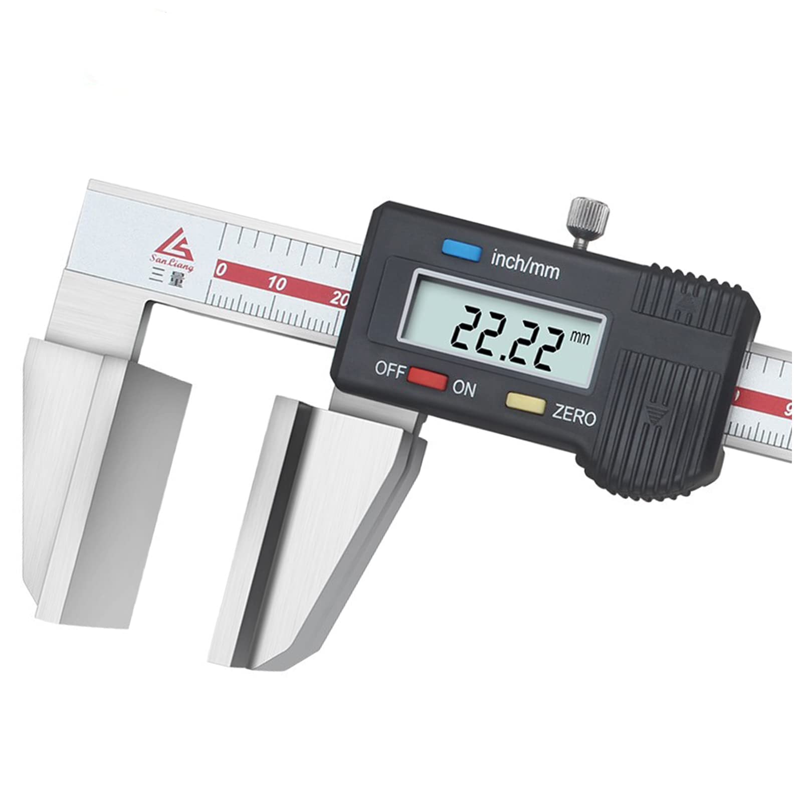 Digitaler Messschieber für Drahtseil, verbreiterter Messamboss, Messbereich: 0-150 mm, mm/Zoll, Auflösung 0,01 mm,0-150mm