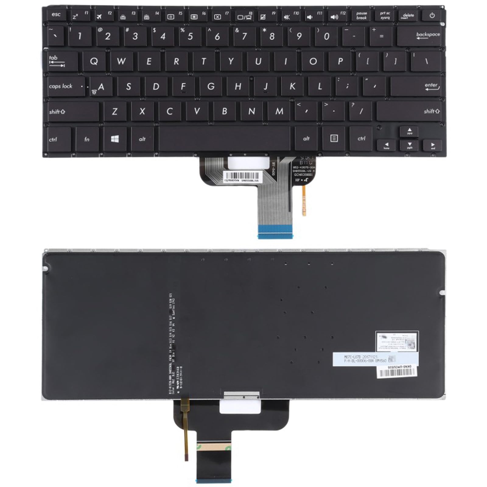 Generico Tastiera retroilluminata a LED Tastiera retroilluminata a LED per RX410U RX310 UX310UA UX310UQ U4000 Notebook Riparazione Tastiera Portatile retroilluminata