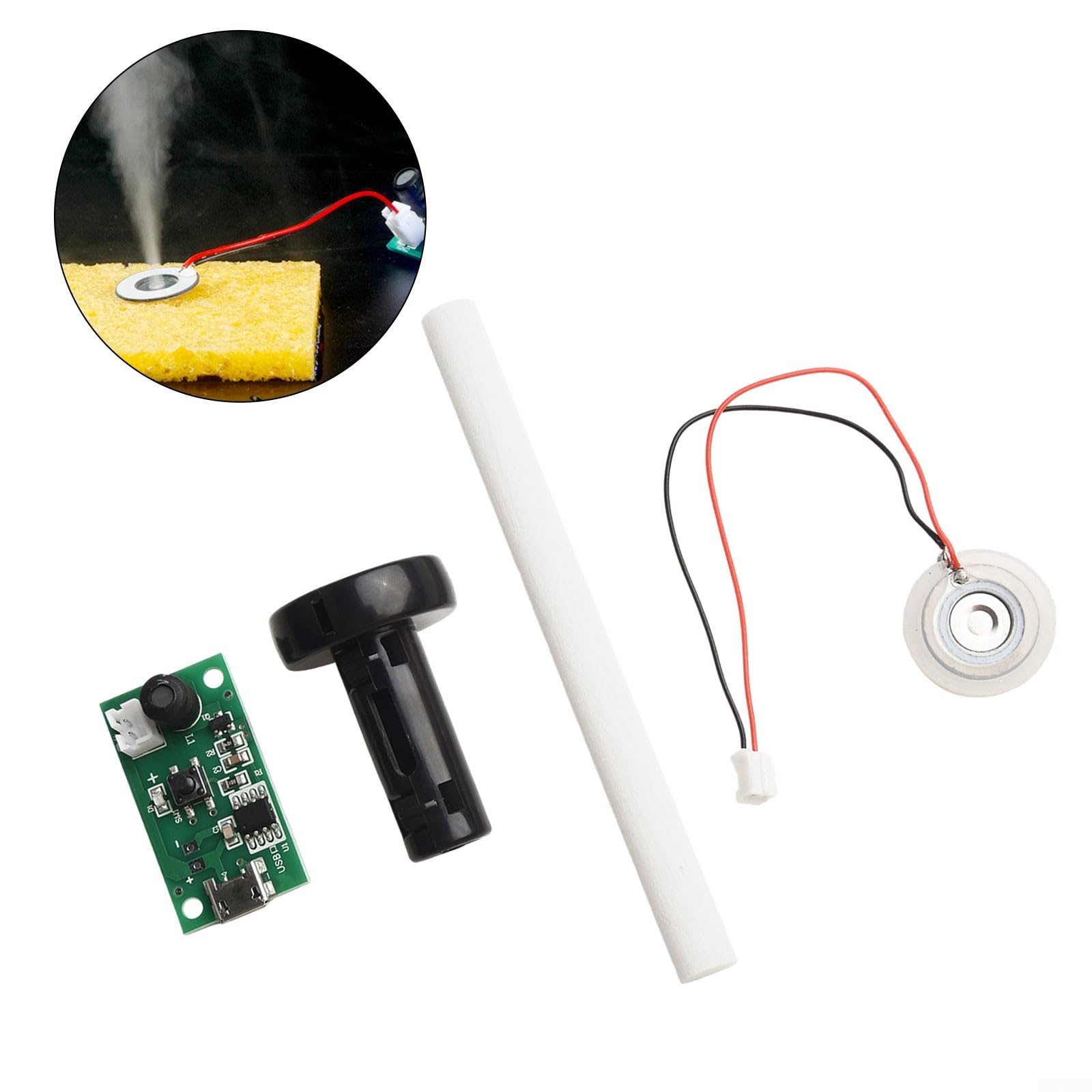 Scheda driver umidificatore USB 5V - Disco atomizzatore e piastra nebulizzatore da 16 mm per circuito Mist Maker, trasduttore umidificatore d'aria