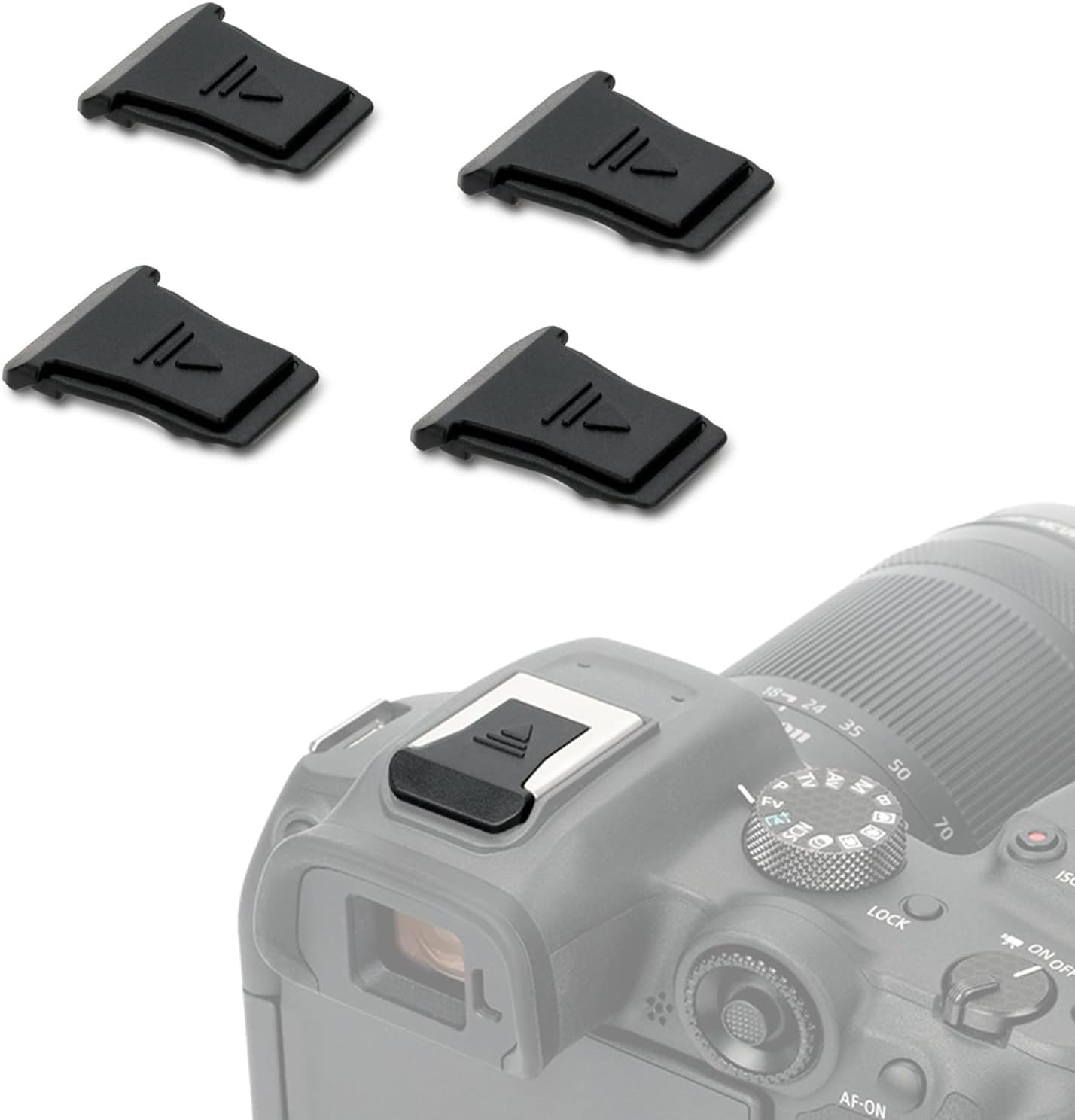 eWINNER 4 Pack Camera Hot Shoe Cover Protector Cap Specially Designed for Canon EOS R8 R50 R6 Mark II R10 R7 R5C R3 Mirrorless Camera Replace Canon ER-SC2 Shoe Cover