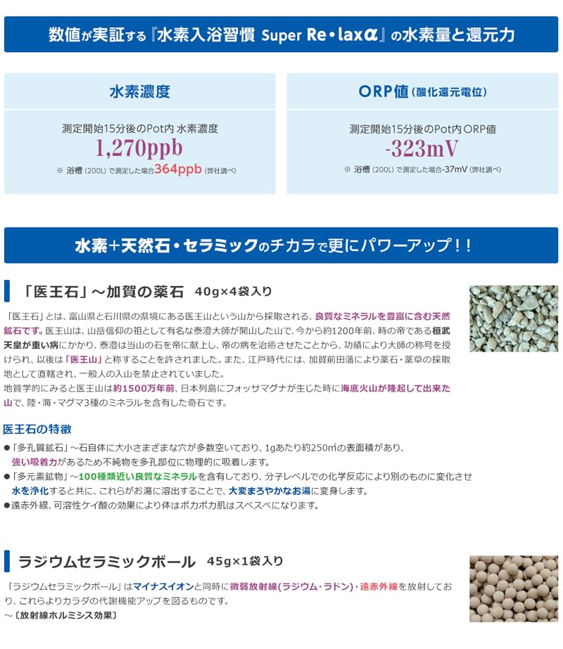 Amazon | 水素入浴習慣 Super Re・lax α 日本製 水素風呂 リラックス