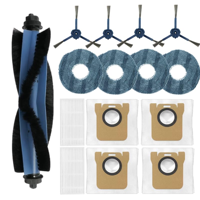 16-Pack Replacement Parts Kit for Eufy RoboVac C20 Omni Robot Vacuum, Includes 1 Roller Brush, 4 Side Brushes, 4 Dust Bags, 2 HEPA Filters & 4 Washable Mop Pads — image 1