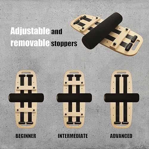 Miniatura 5 de Tabla de equilibrio, entrenador de núcleo de estabilidad, tabla de entrenamiento para ejercicio, fitness, cubierta antideslizante y rodillo, con