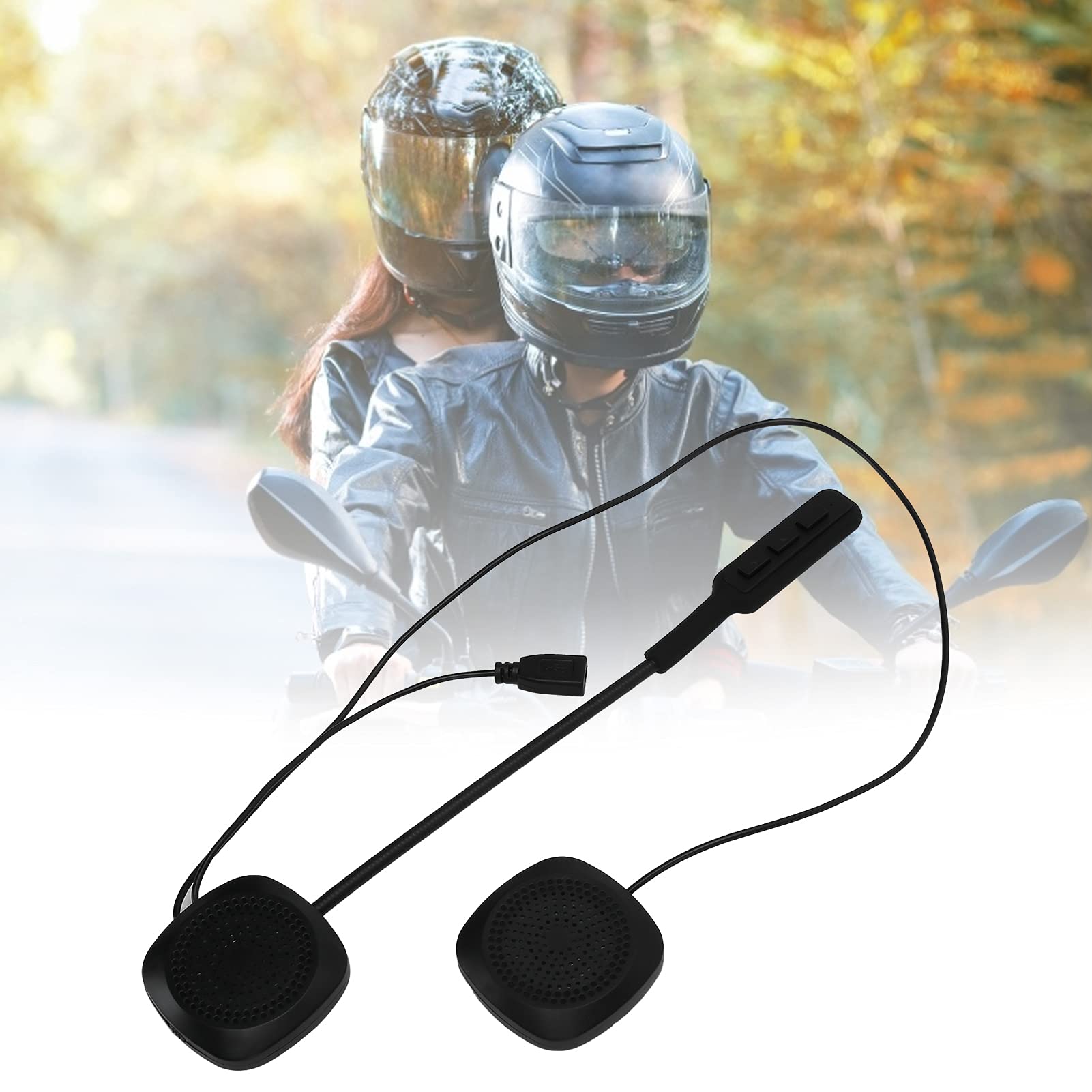 Motorcycle Helmet Headset, 5.0 HandsFree Stereo Helmet Headsets, Motorcycle Sports Headset with Microphone