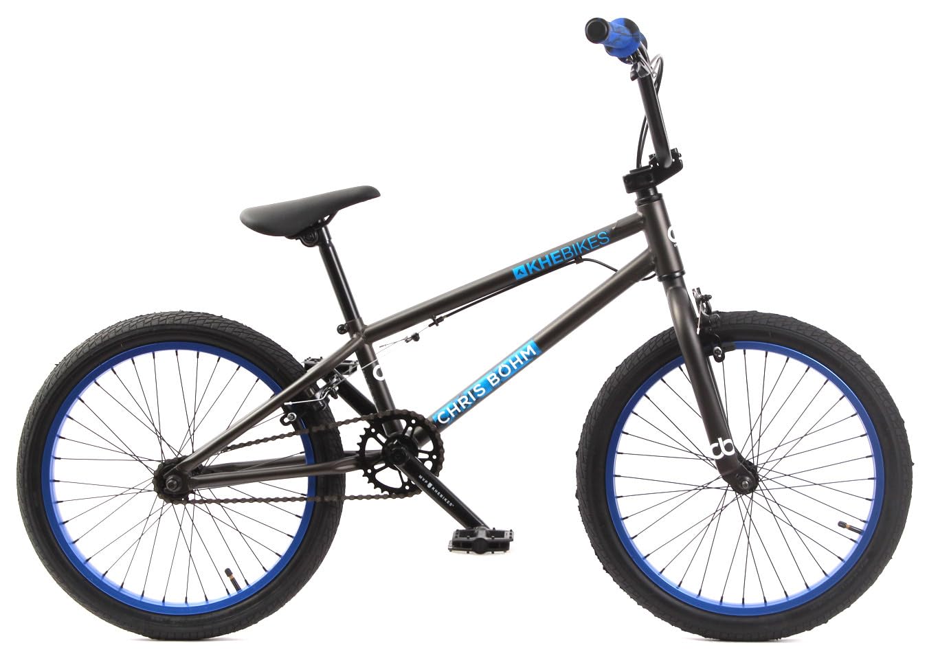 KHEbikes Bicicleta BMX Chris BÖHM, 20 Pulgadas, Rotor Patentado Affix 360°, Gris Oscuro Mate, Peso Ligero - ¡sólo 11,3kg!