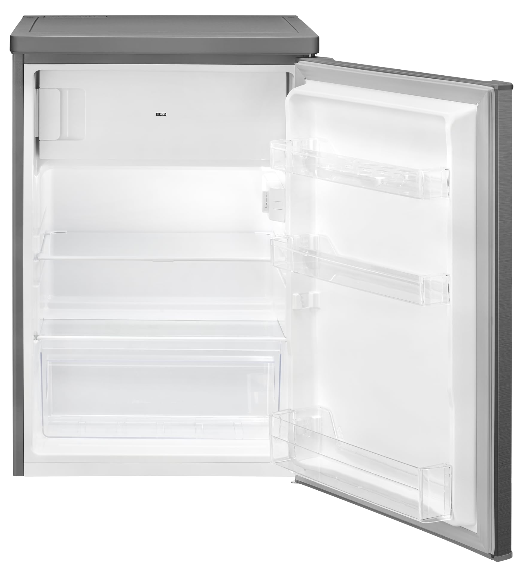 Clatronic Kühlschrank mit Gefrierfach 109L 85cm Energieklasse C leise 37dB KS 101 inox