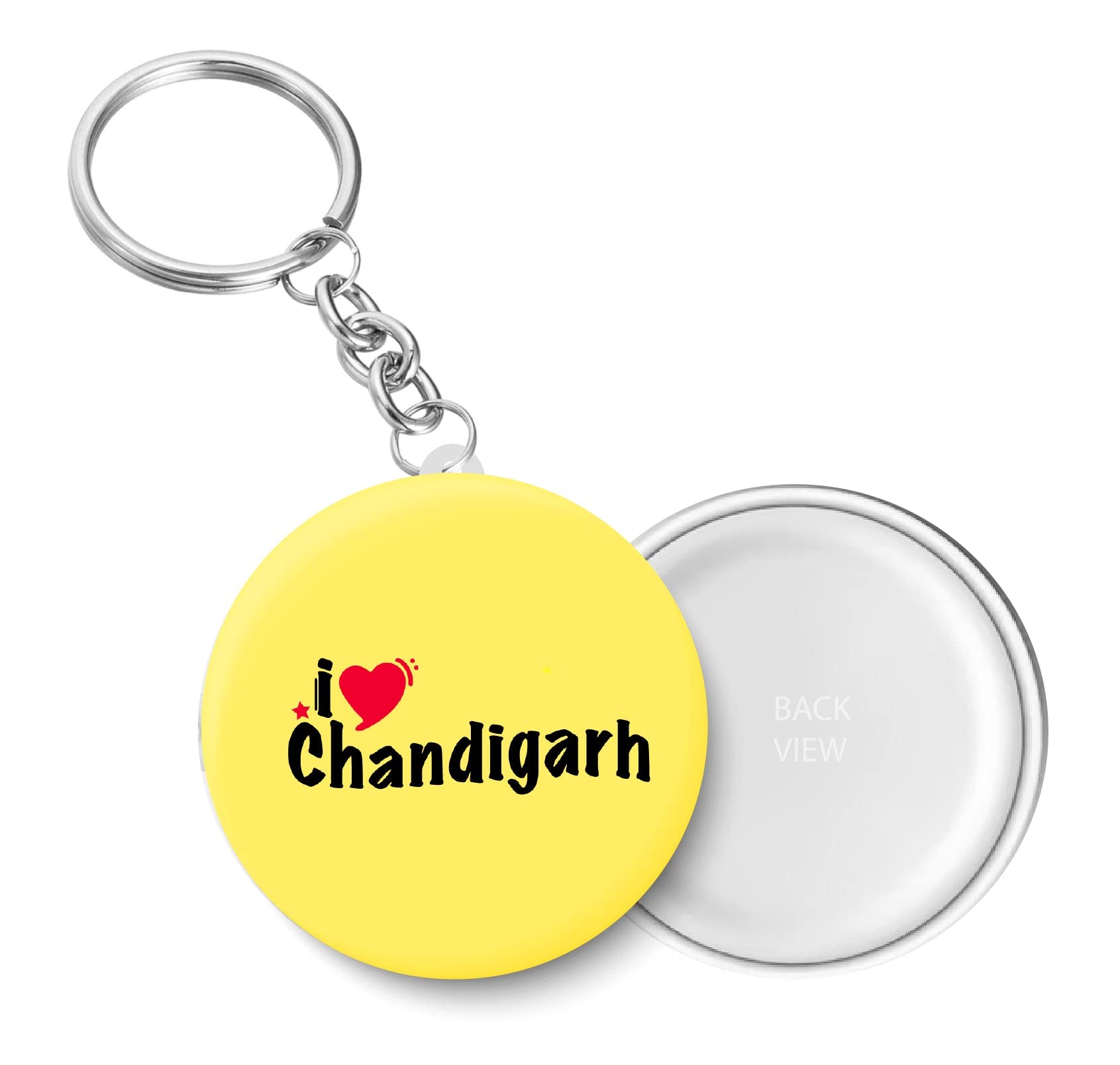 I Love Chandigarh Key Chain (Plastic, Multicolor, 44MM)-image-8
