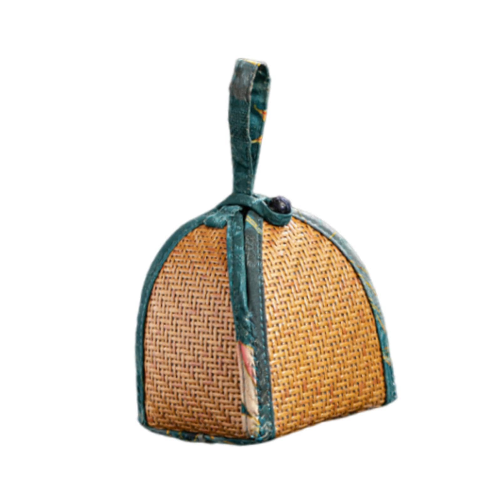 Sac de rangement pour tasses à thé étui de protection anti-rayures avec bandoulière couleur vert