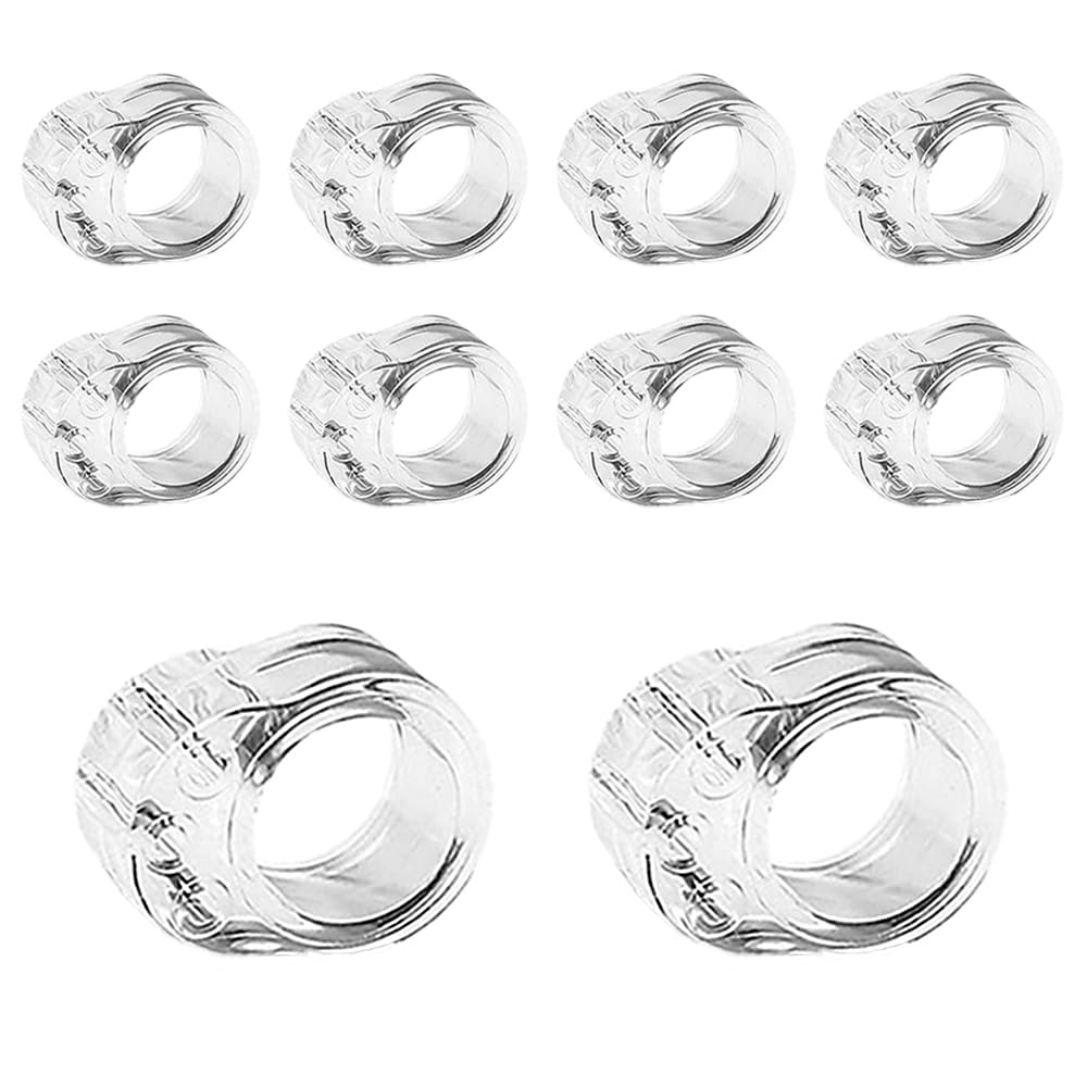 Yftrfr Transparent Color 10 Pcs Door Handle Bumpers, Flexible Pvc No Drilling Required Clear Invisible Stoppers Buffer For Stop Wall Furniture Damage, Patio, Bathroom, Bedroom, Office(Transparent Color)