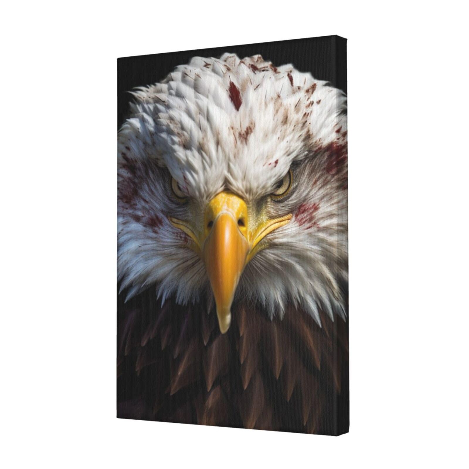 FodPand Bald Eagle American Flag Canvas Wall Art for Living Room Wall Decor 12"x18" Modern Artwork Painting Pictures Hanging Canvas Prints Aesthetic Wall Art for Bedroom Bathroom Office Wallart Decor