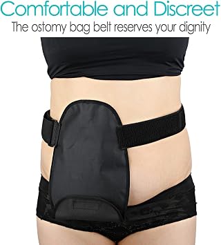 Waterproof Ostomy Bag Cover Belt Adjustable Washable Colostomy Bag Covers Protector Reusable Stoma Urostomy Ileostomy Pouch Supplies Leak-proof Odour Masking Noise Reduction for Patients Women Men