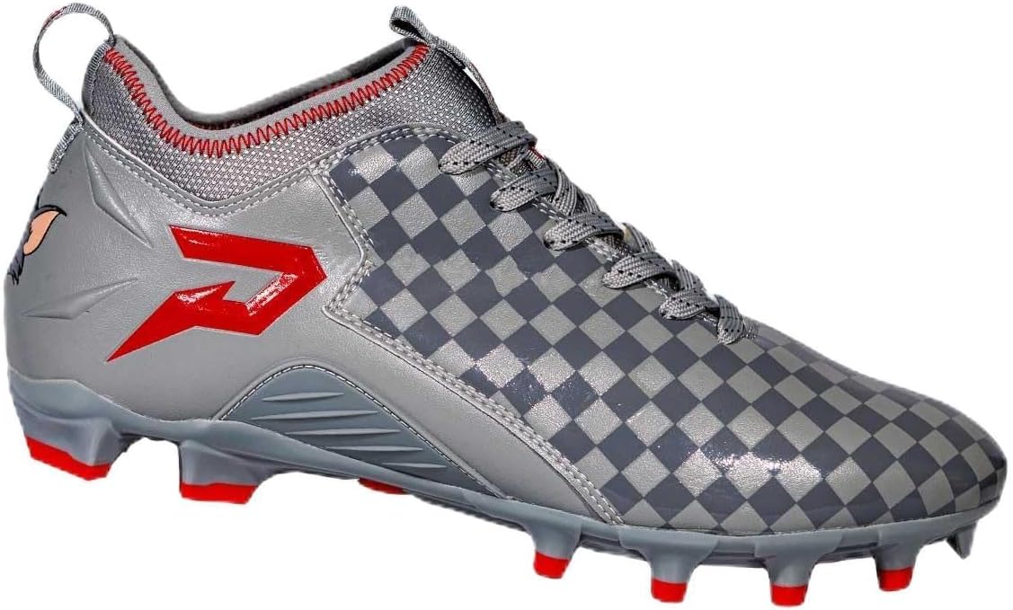 Phenom Elite Tom and Jerry “Cheddar Chase” Football Cleats – Quantum Speed | Gray Warner Brothers Edition | Lightweight Speed Performance Cleats for Men’s & Kids