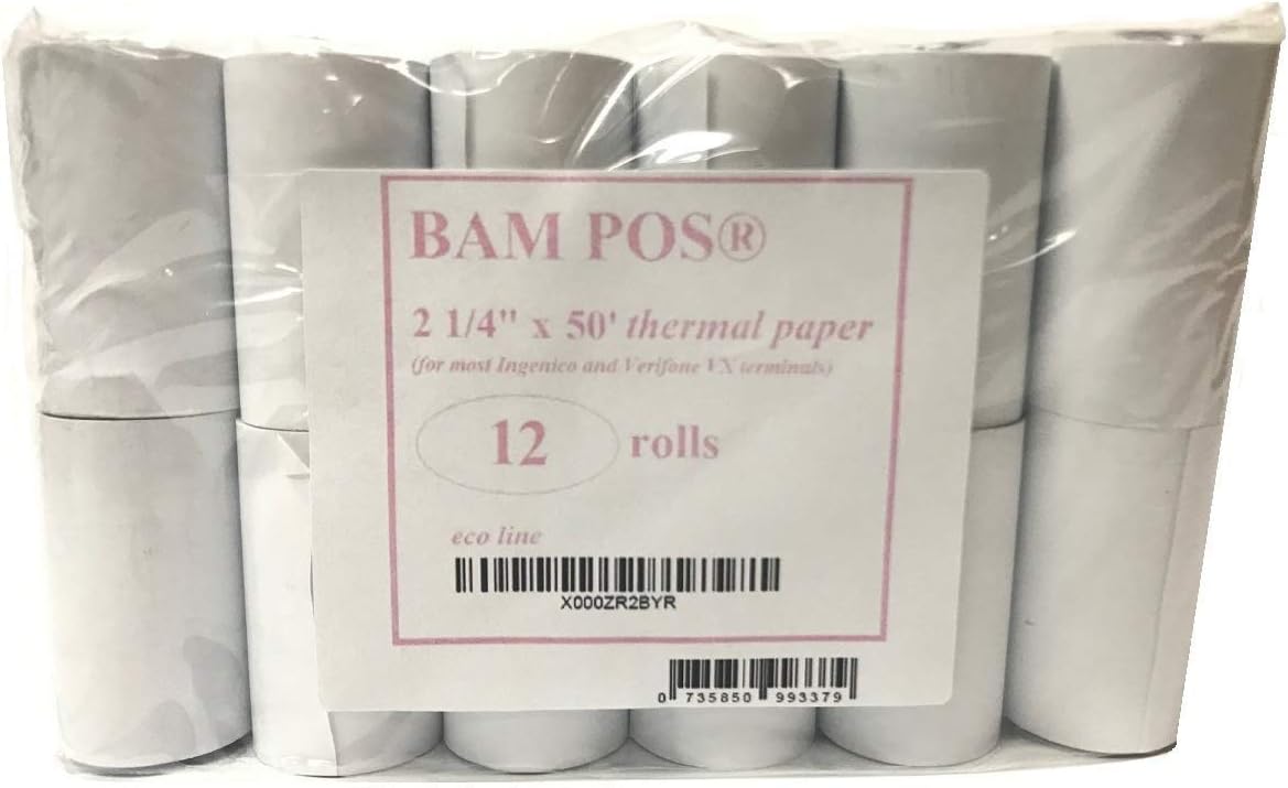 Exсluѕіvе Dіѕсоunt 🔥 BAM POS Credit Card Receipt Paper for the VX520 (12 Rolls)