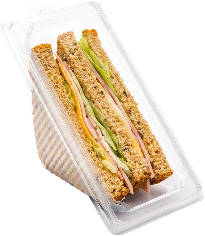 Thermo Tek 10 oz Triangle Clear Plastic Sandwich Container