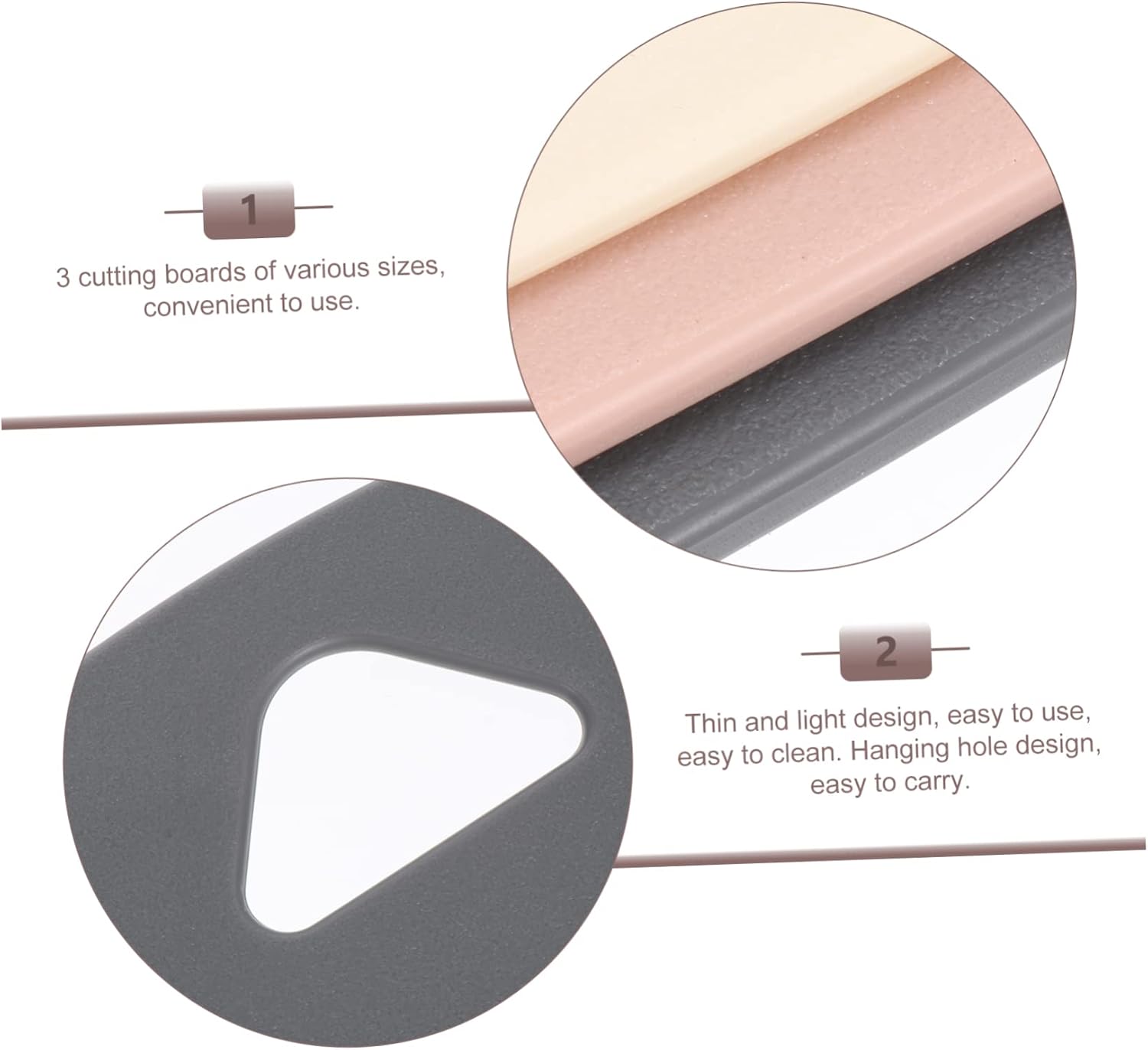PRETYZOOM 3-Piece Baby Food Fruit Cutting Boards Set Non-Slip Easy to Clean Chopping Mats for Boys and Girls Meals and Fruit Preparation