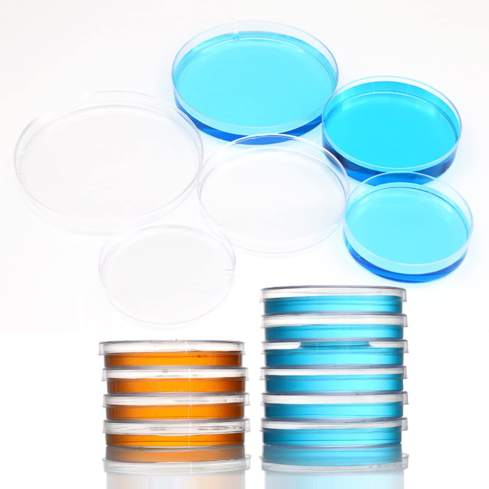 65+55+34 mm Piastra di Petri con Coperchio,30 Pezzi Piastre Di Petri In Plastica Sterile Per Laboratorio Esperimento Biologia Studi,con 10 Pipette Di Trasferimento da 3 ml