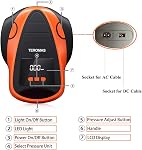 Tire Inflator Air Compressor, Portable DC/AC Air Pump for Car Tires 12V DC and Other Inflatables at Home 110V AC, Digital Electric Tire Pump with Pressure Gauge(Orange)