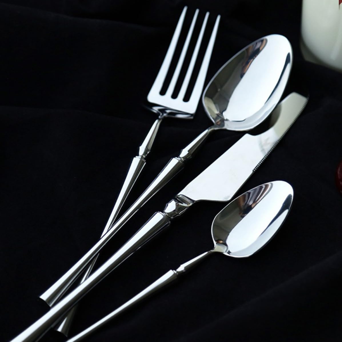 Stainless Steel Dinner Forks, Elegant Silver Design, Small Waist
