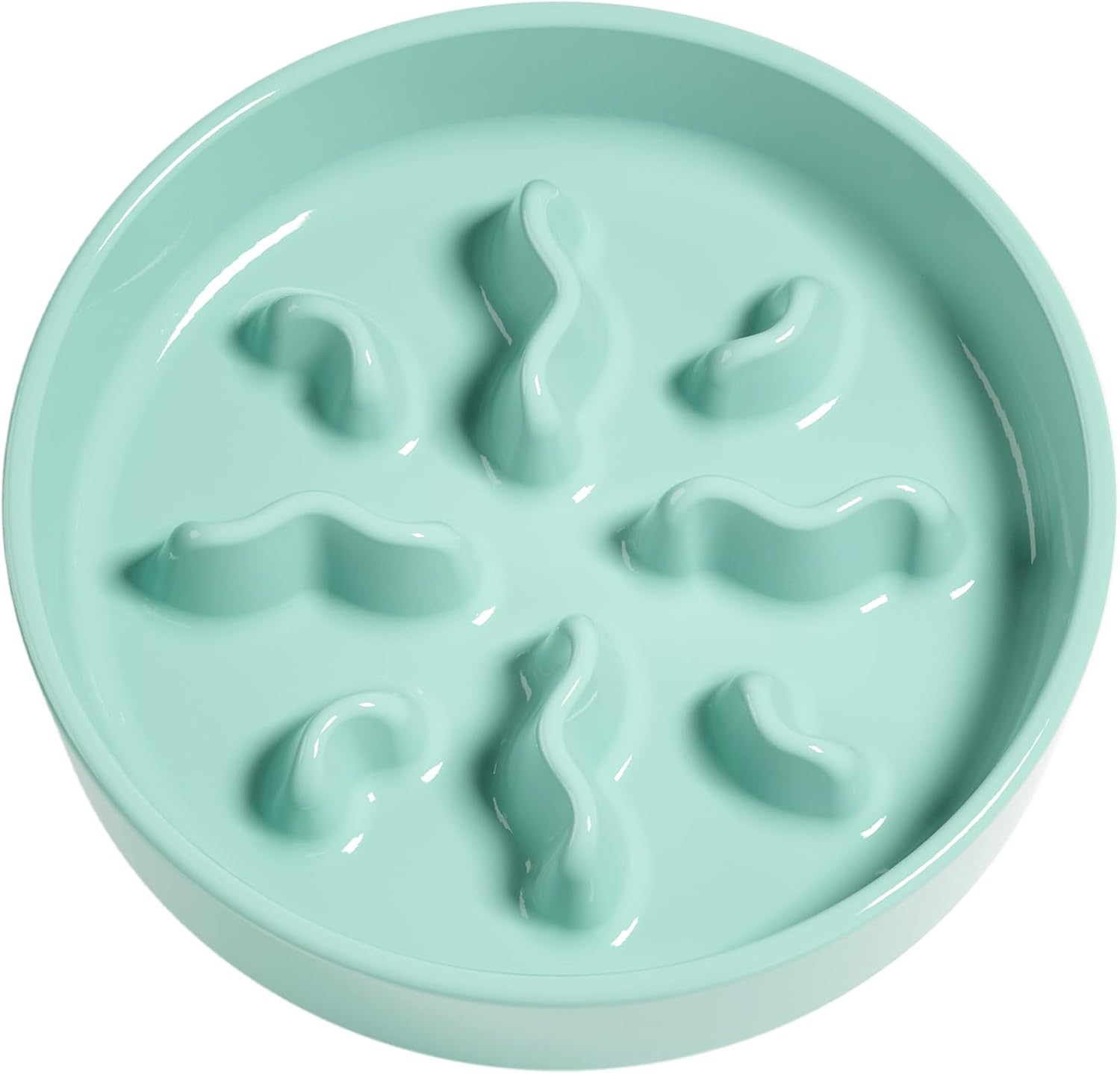 Ceramic Slow Feeder Dog Bowls Small Breed, 0.5 Cups Dog