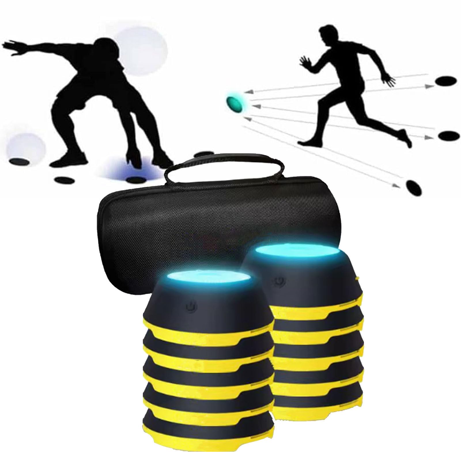 LjyAeono Reaction Training Led Lights, Agility Reaction Training Lights, Smart Lights, Improve Reaction Time, Fitness, Speed and Agility for Gyms, Sports Facilities 10Lights