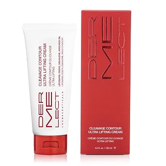 Dermelect Cleavage Contour Ultra Lifting Cream for Decollete Anti Aging Cream with Squalene Jojoba Avocado Oil CoQ10 Hydrating Smoothing for Wrinkles Crepey Skin Sagging Bust Loss of Elasticity 4 oz
