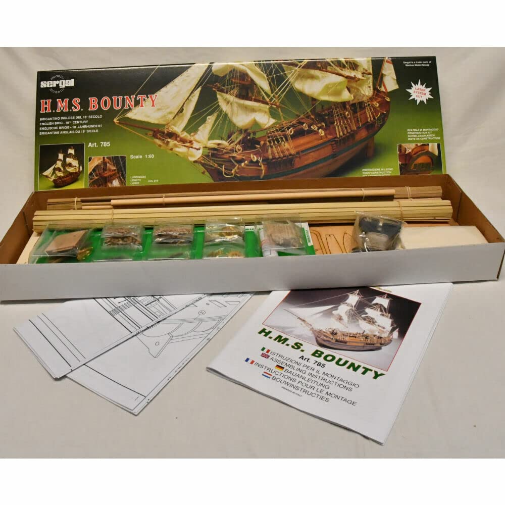 Generico - Mantua Model 785 - H.M.S. BOUNTY - 1:60 - Komplettes Montageset aus Holz und Metall zur Selbstmontage