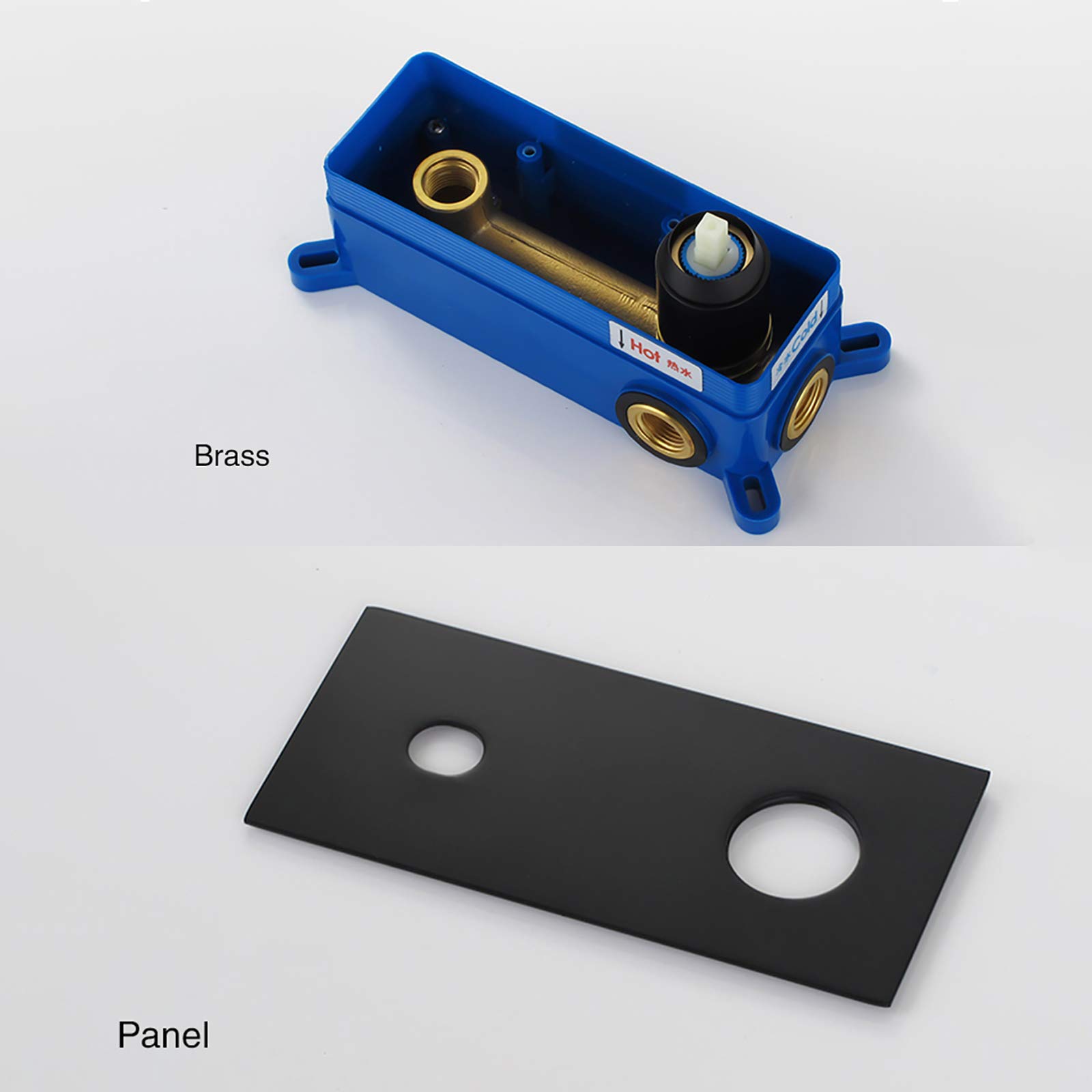 Spruzzatore portatile per bidet per WC con acqua fredda e calda, set di spruzzatori per pannolini da bagno nero opaco in ottone a parete per WC bidet kit per il bagno degli animali domestici