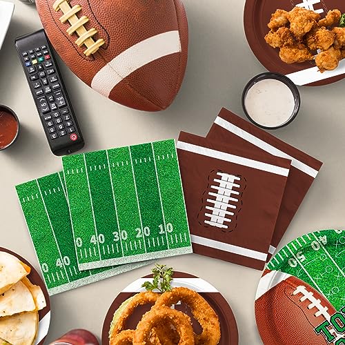 Gatherfun Football Party Supplies Kit Serve 50,Includes Touchdown Dinner Plates thumb #3