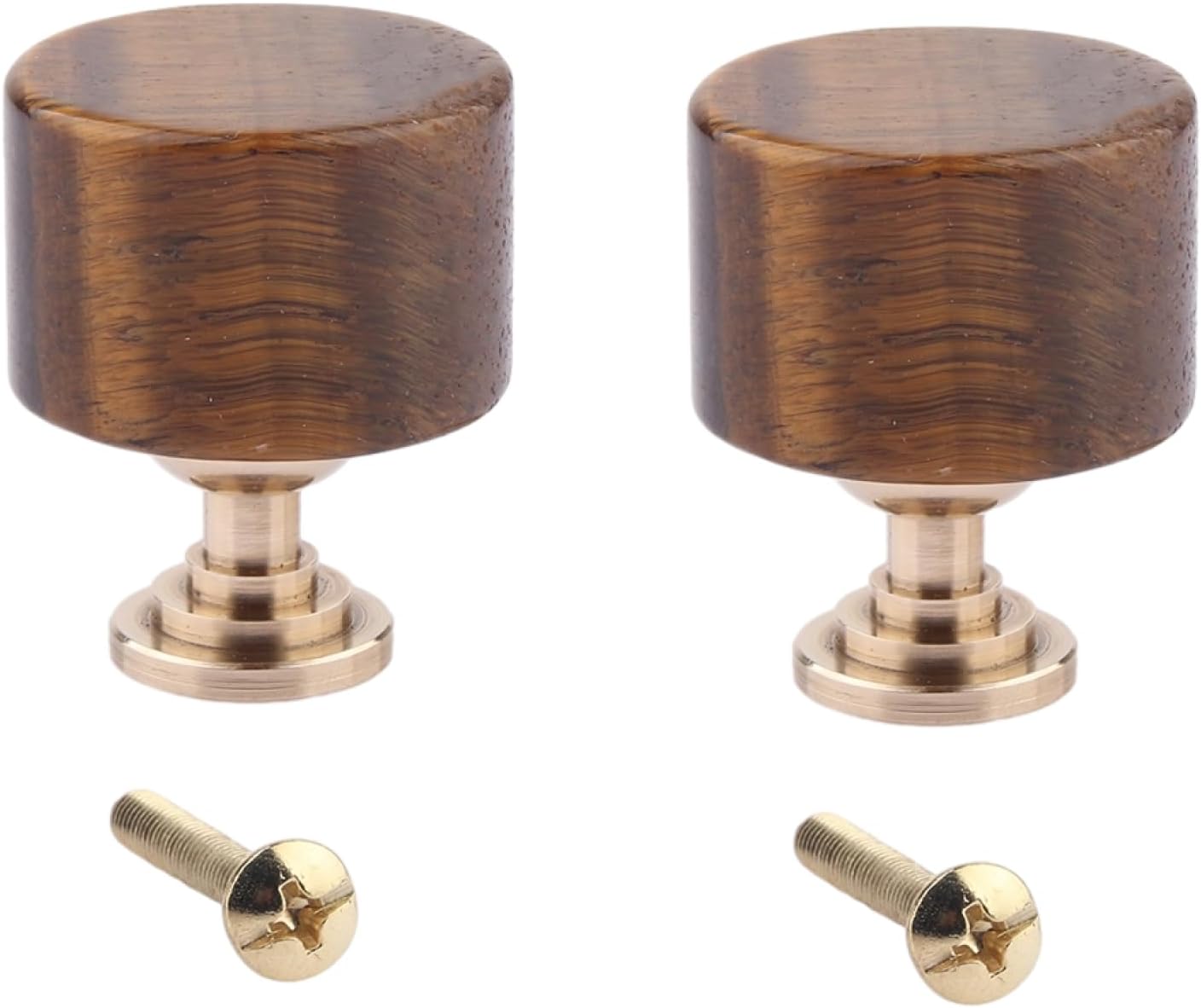 Drawer Handles2Pcs Ore Crystal Brass Knobs and Pulls Cabinet Wardrobe Dresser Knob Brown Diameter30mm